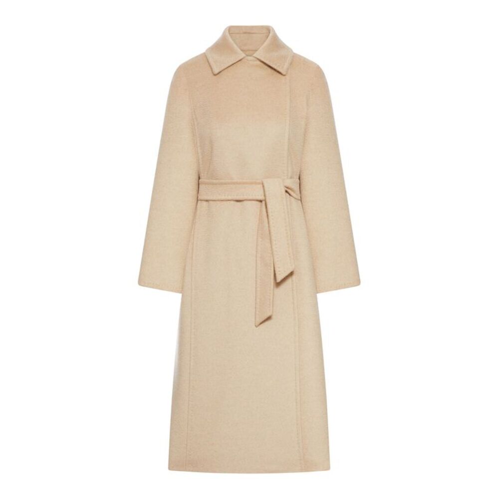 Max Mara Women Riccio Camel Coat With Belt